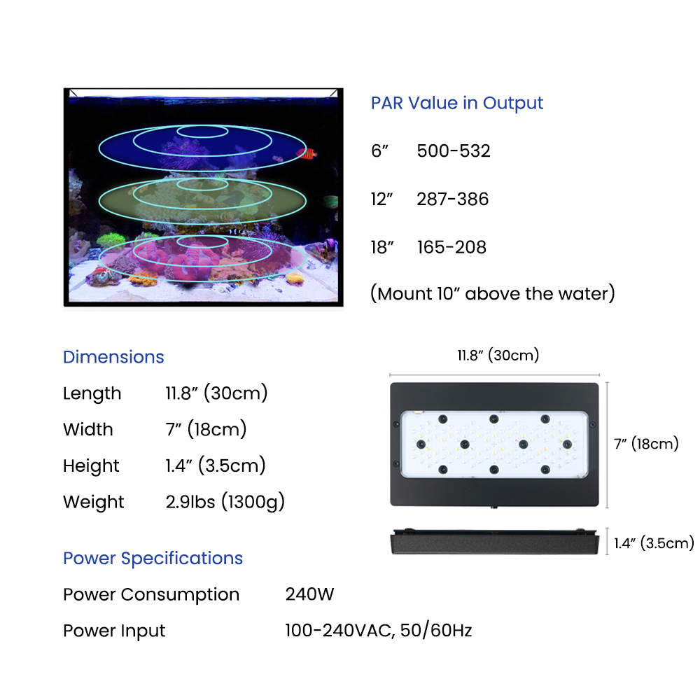 Luz LED marinha programável po - Marine Aquarium App avaliação e preço